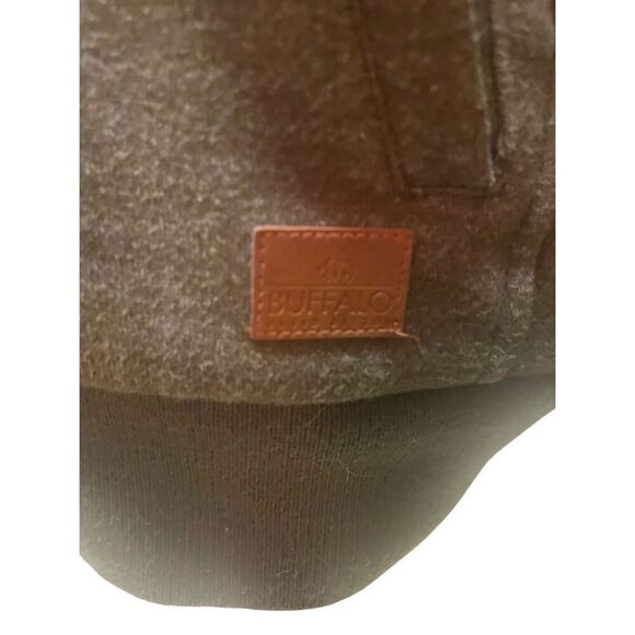 Buffalo David Bitton Olive Green Sherpa Lined Full Zip Hoodie Size Large - Picture 8 of 12